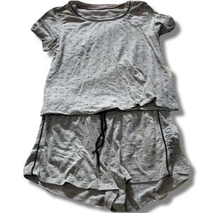 Tommy Hilfiger Gray Shorts And Top Sleep Set Size Medium